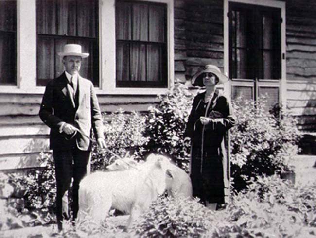 President and Mrs. Coolidge with their Collies